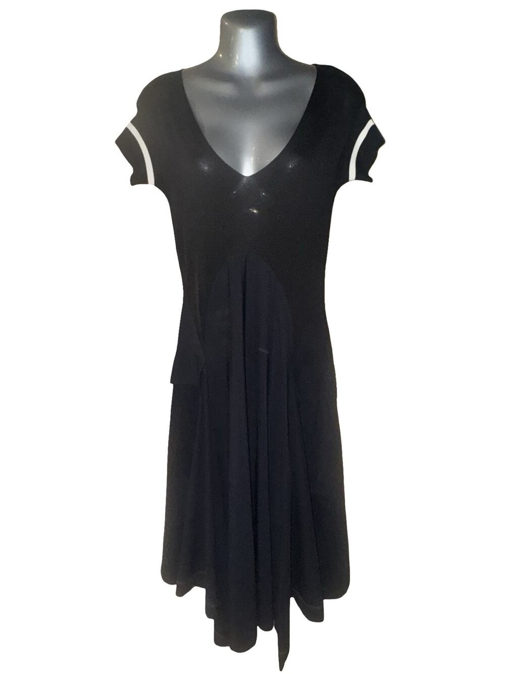 Crea Concept A-Line Unique Black Dress Size S / EU 36